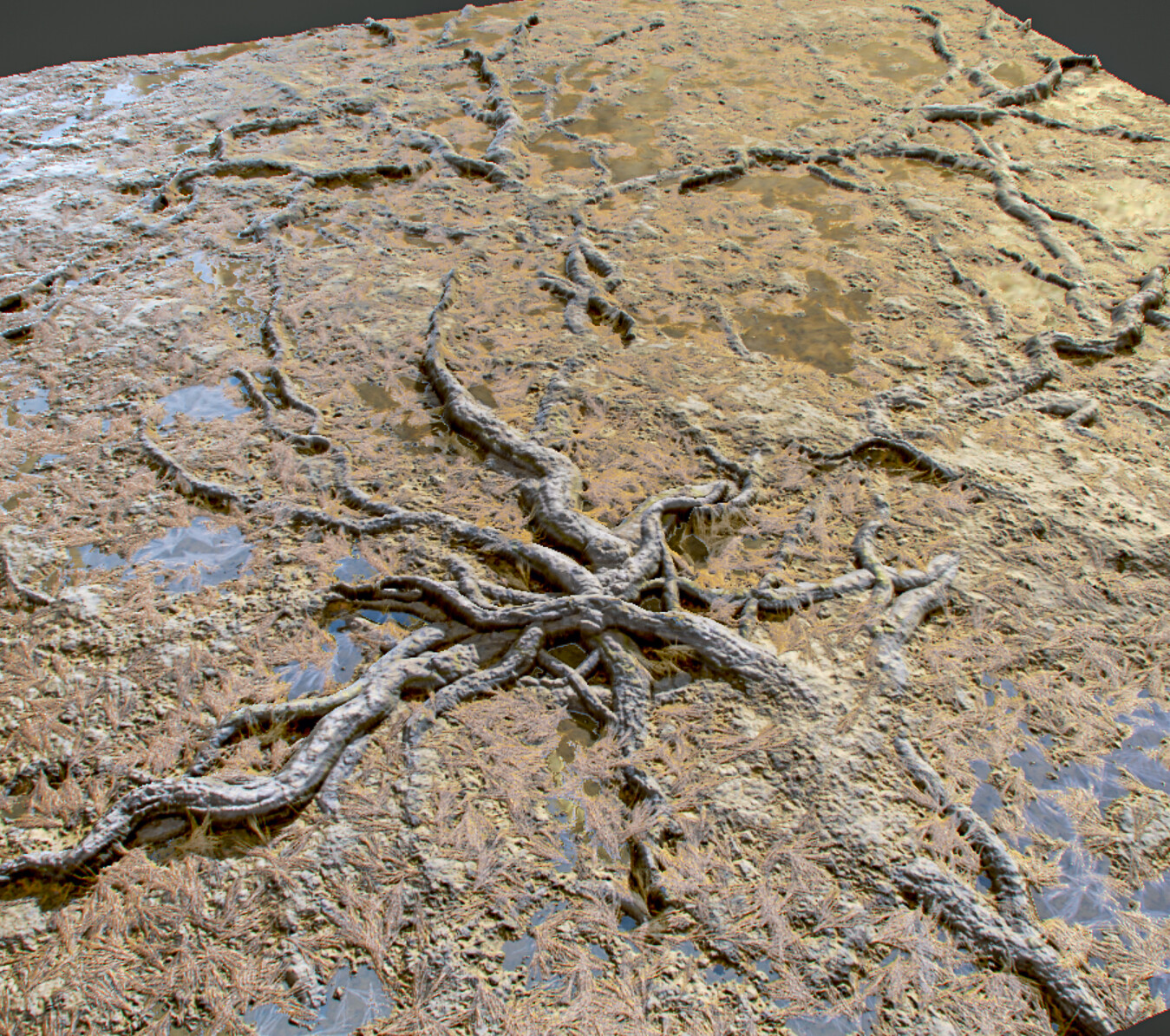 Quick tree roots material