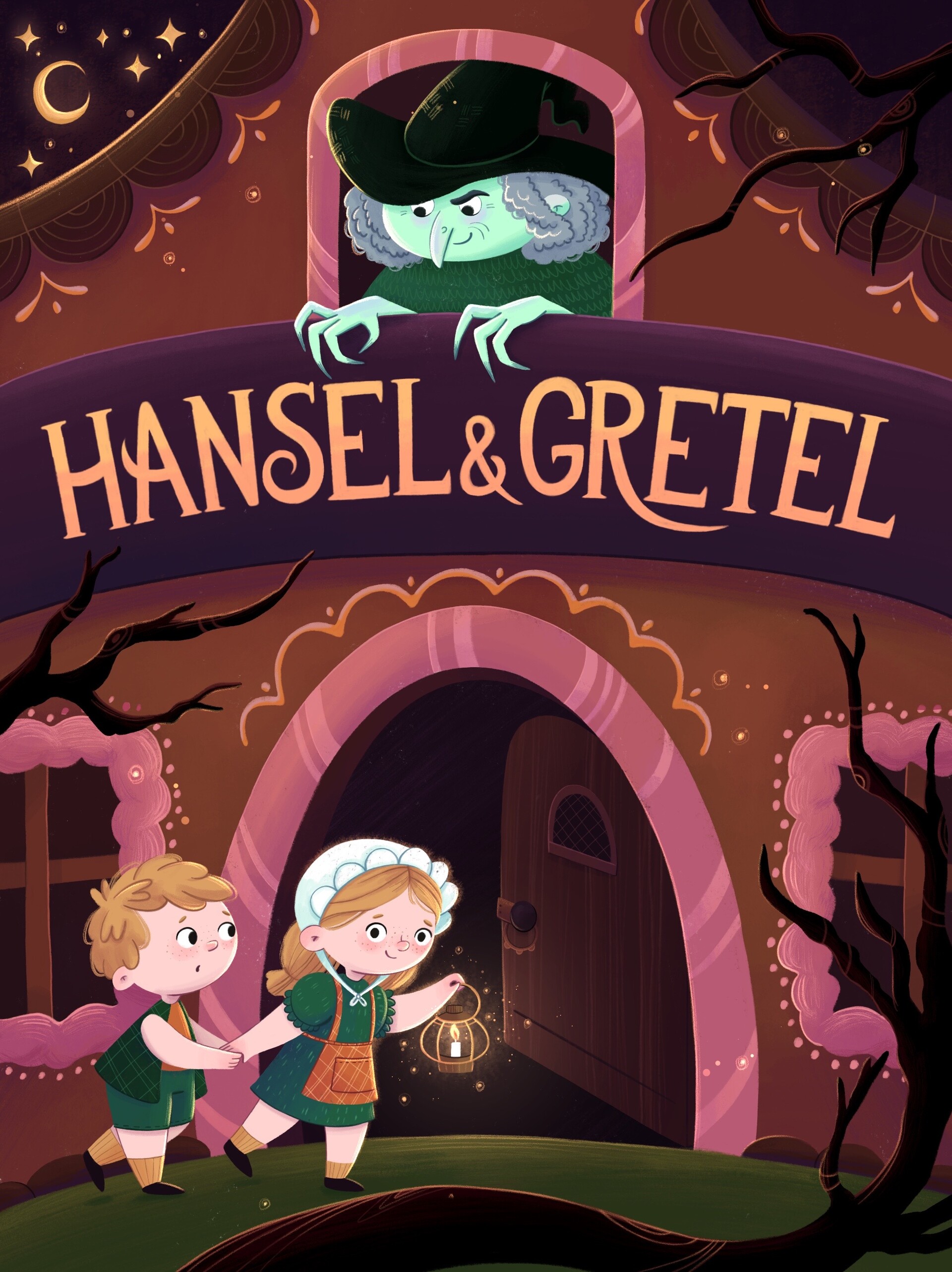 Artstation hansel and gretel cover for fairytale