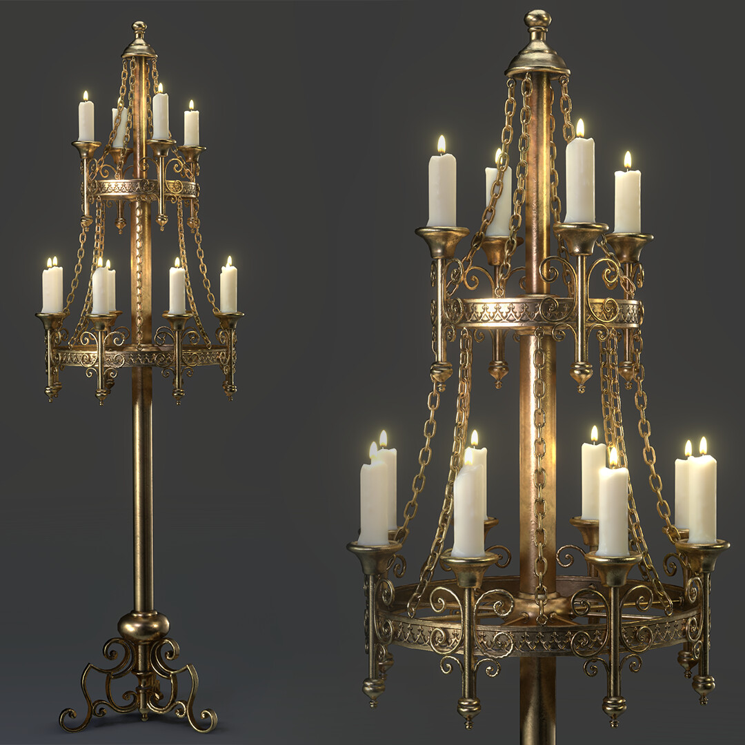 Ornamental store candle holder