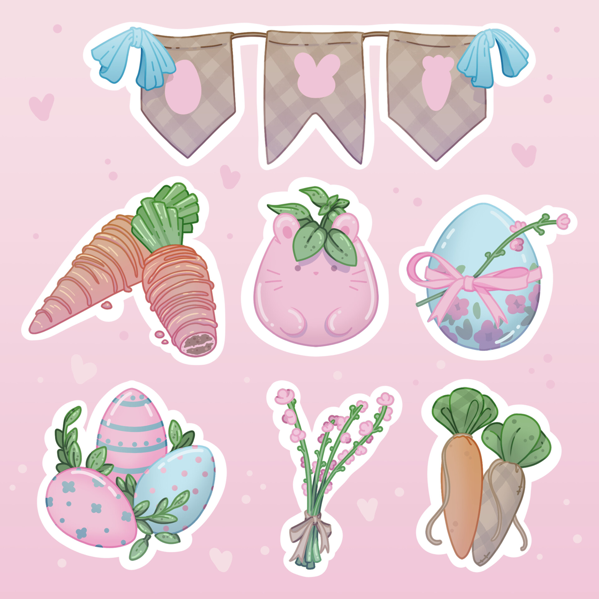 ArtStation - Easter sticker pack / Pacote de adesivos da Páscoa