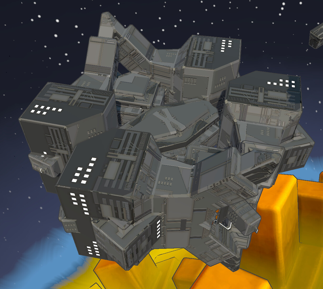 Example of a randomly generated piece of space Debris