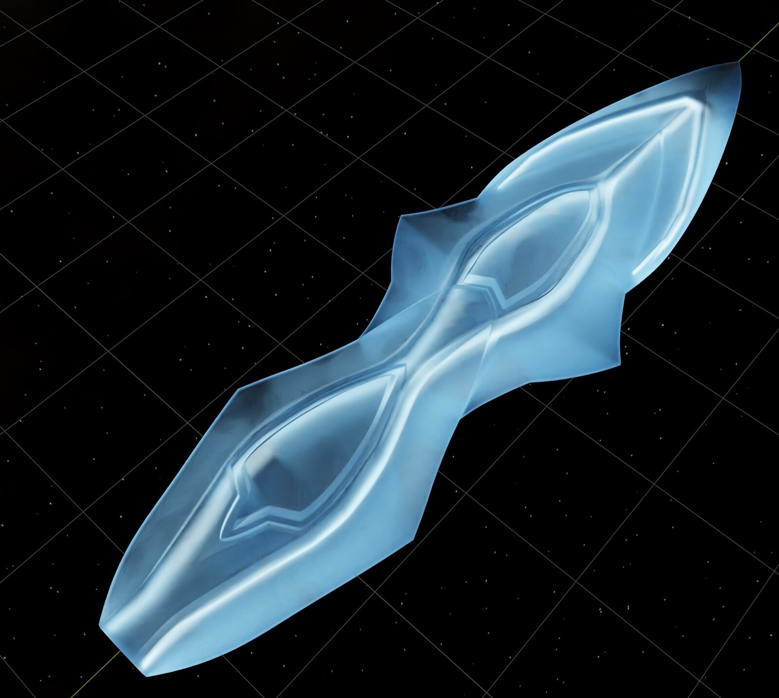 This is me rendering the light inside the spear head to figure out where to put the LEDs.