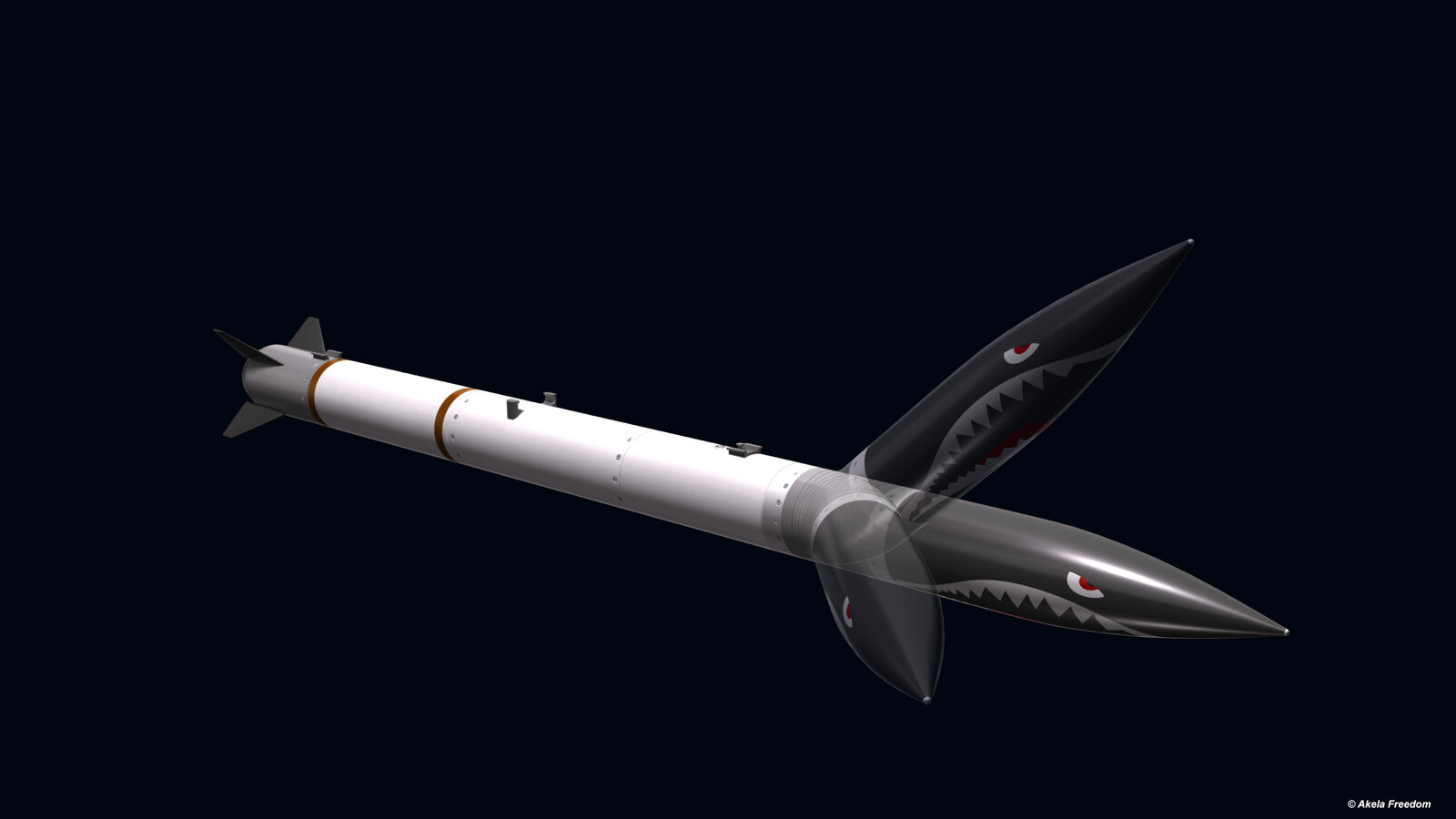 MUTANT Missile

Link for 3D model:
https://www.cgtrader.com/3d-models/aircraft/military-aircraft/mutant-missile