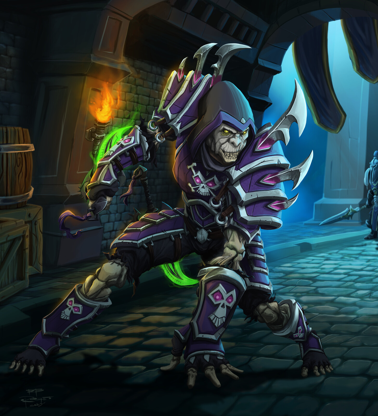 Roge Barot - Undead Rogue - Hearthstone fan art