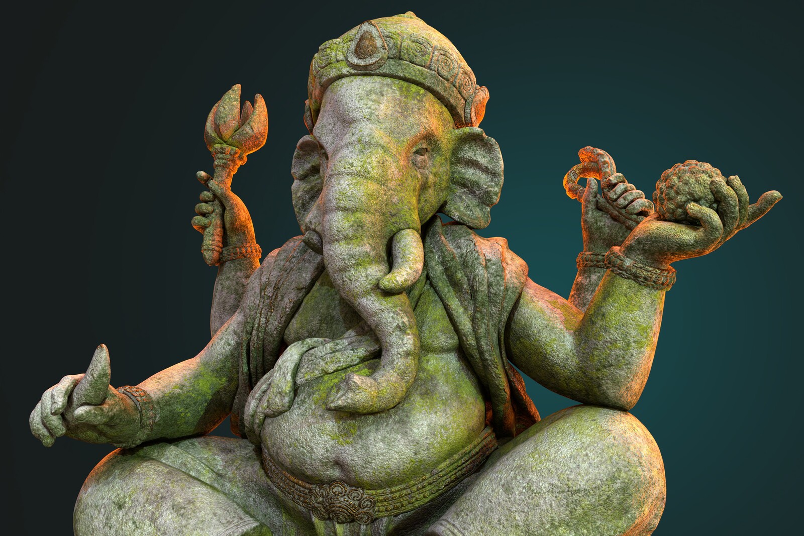 Texture Ganesha Statue