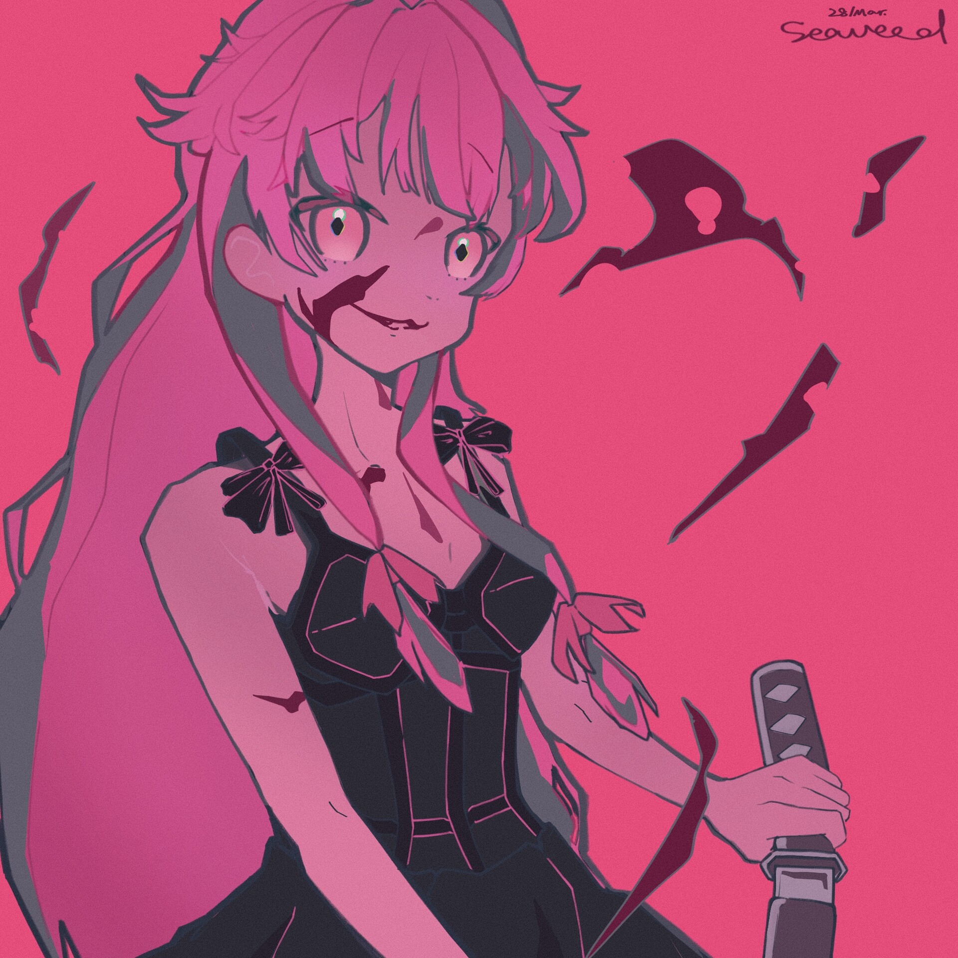 ArtStation 我妻由乃 未来日记