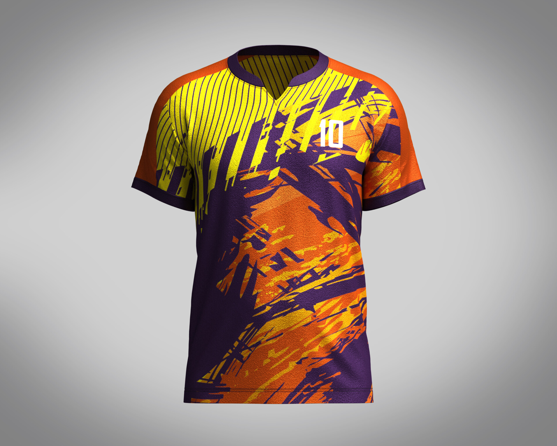 ArtStation Mens Soccer Brown and Yellow Jersey Player10