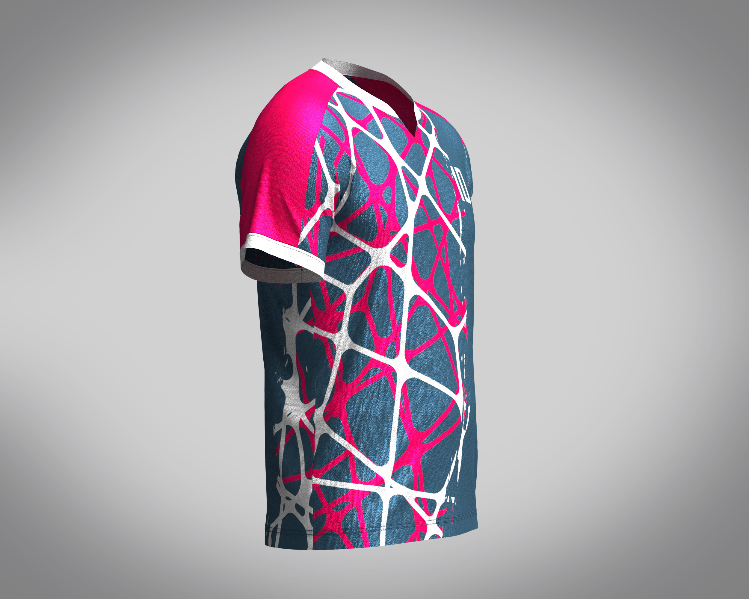 ArtStation - Mens Soccer Hot Pink and Purple Jersey Player-10