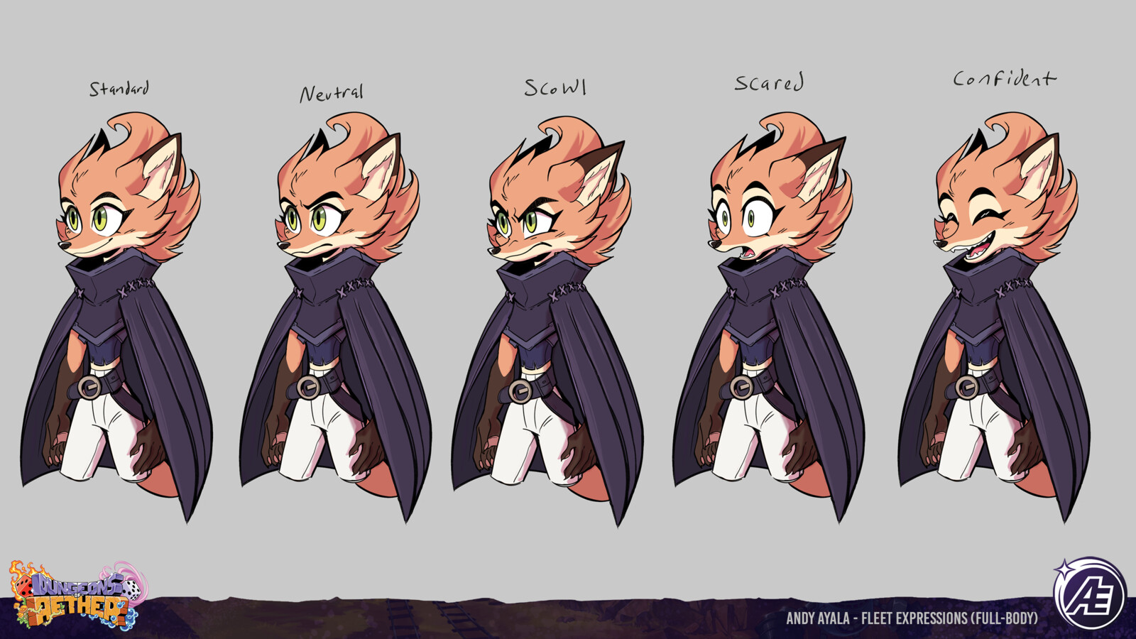 Andy ayala dungeons of aether fleet character portraits and expressions