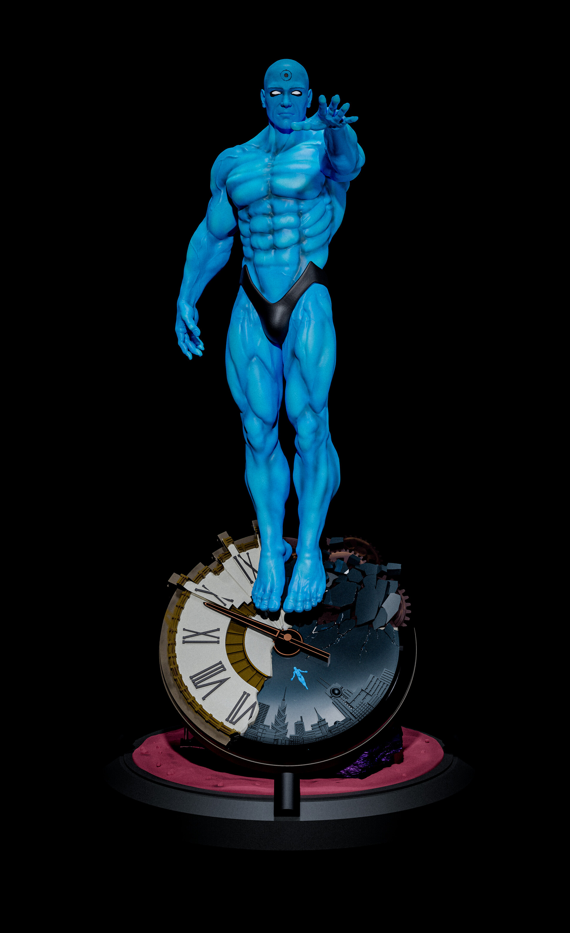 ArtStation Doctor Manhattan 1/3 statues design. DC universe