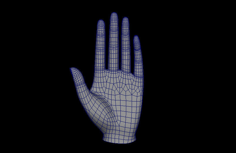 ArtStation HAND TOPOLOGY for animation and retopology