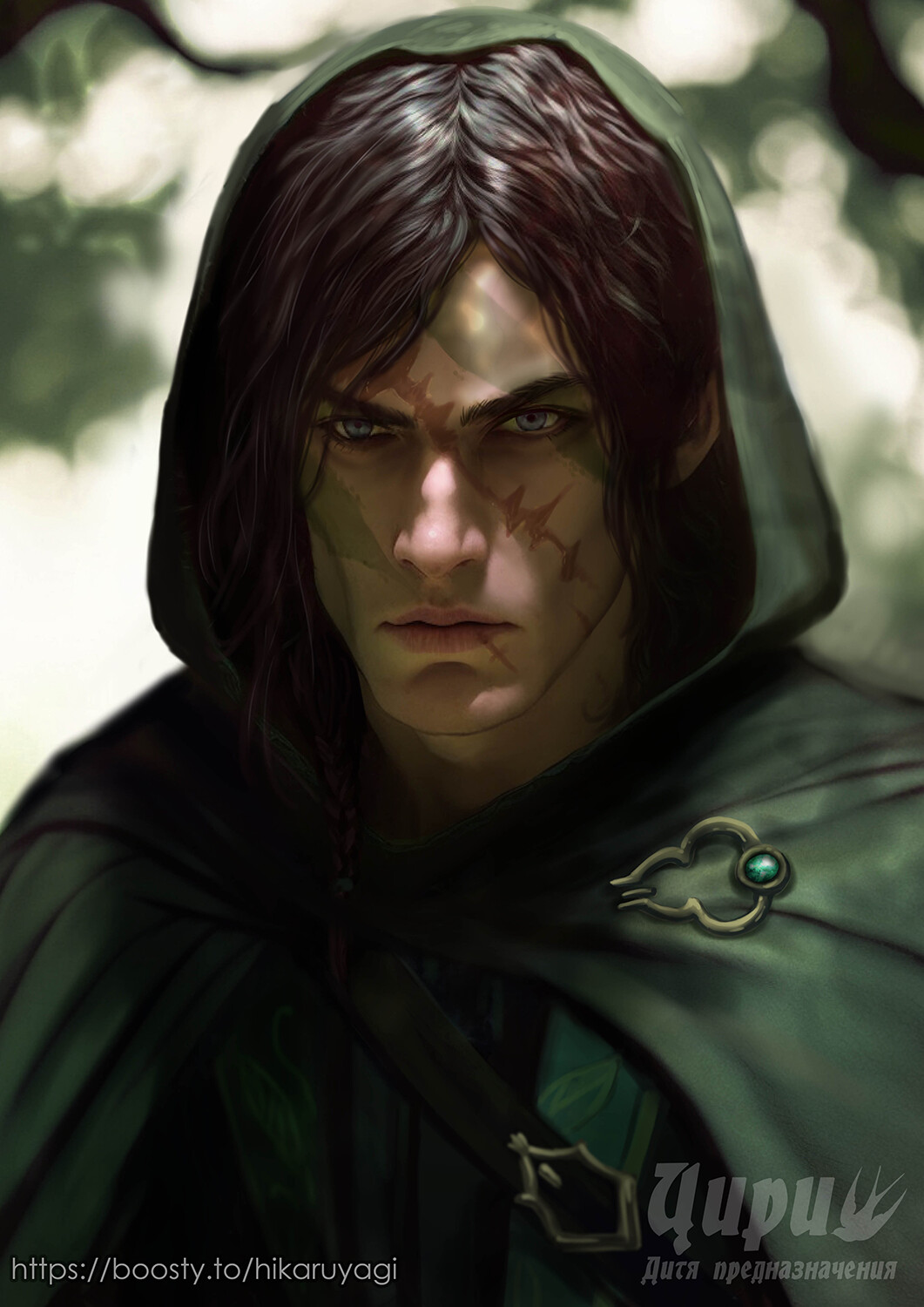 Hikaru Yagi Realistic portrait of Isengrim Faoiltiarna