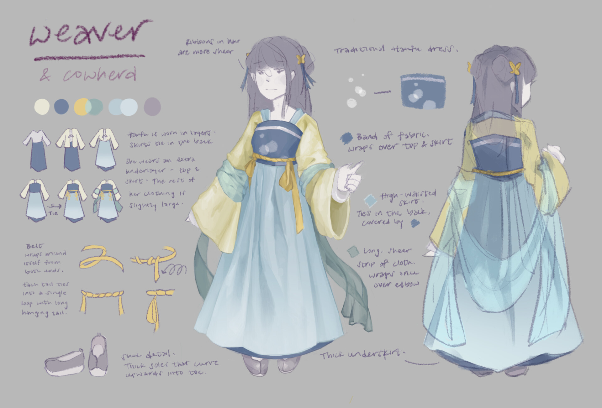 ArtStation Weaver Girl Costume Design Process artstation-weaver-girl-costume-design-process