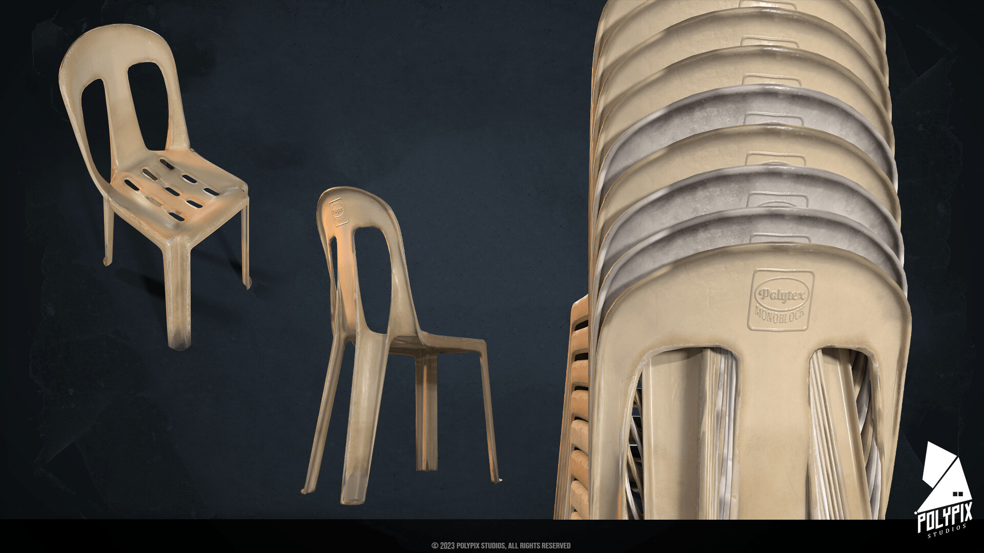 POLYPIX STUDIOS Polypix Studios Monoblock Chairs