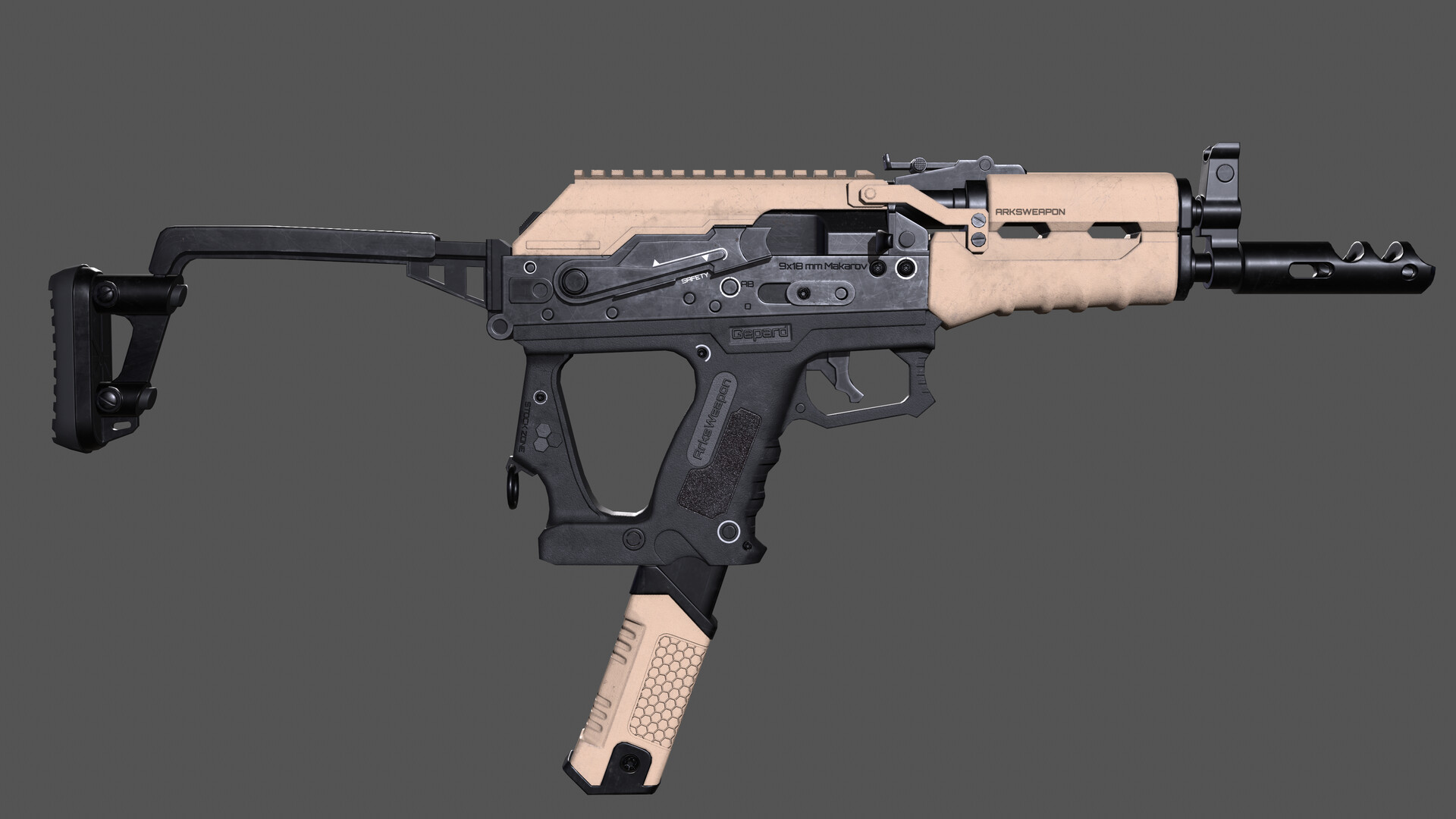 ArtStation - Futuristic Gepard 9mm