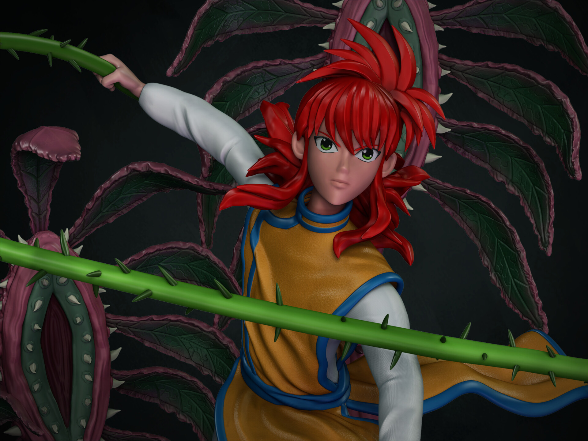 ArtStation - Kurama - Yuyu Hakusho (zbrush), image size:1920x1440