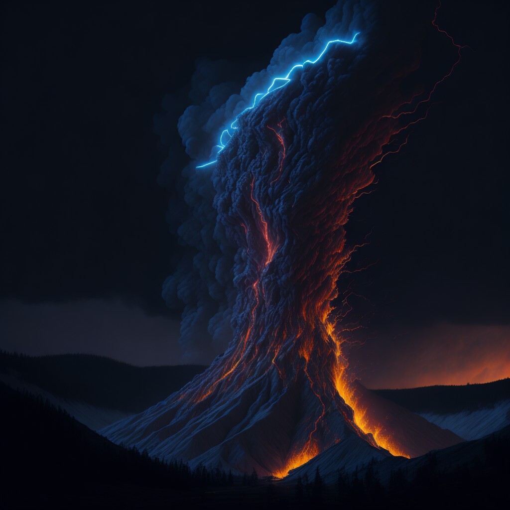 ArtStation Yellowstone eruption