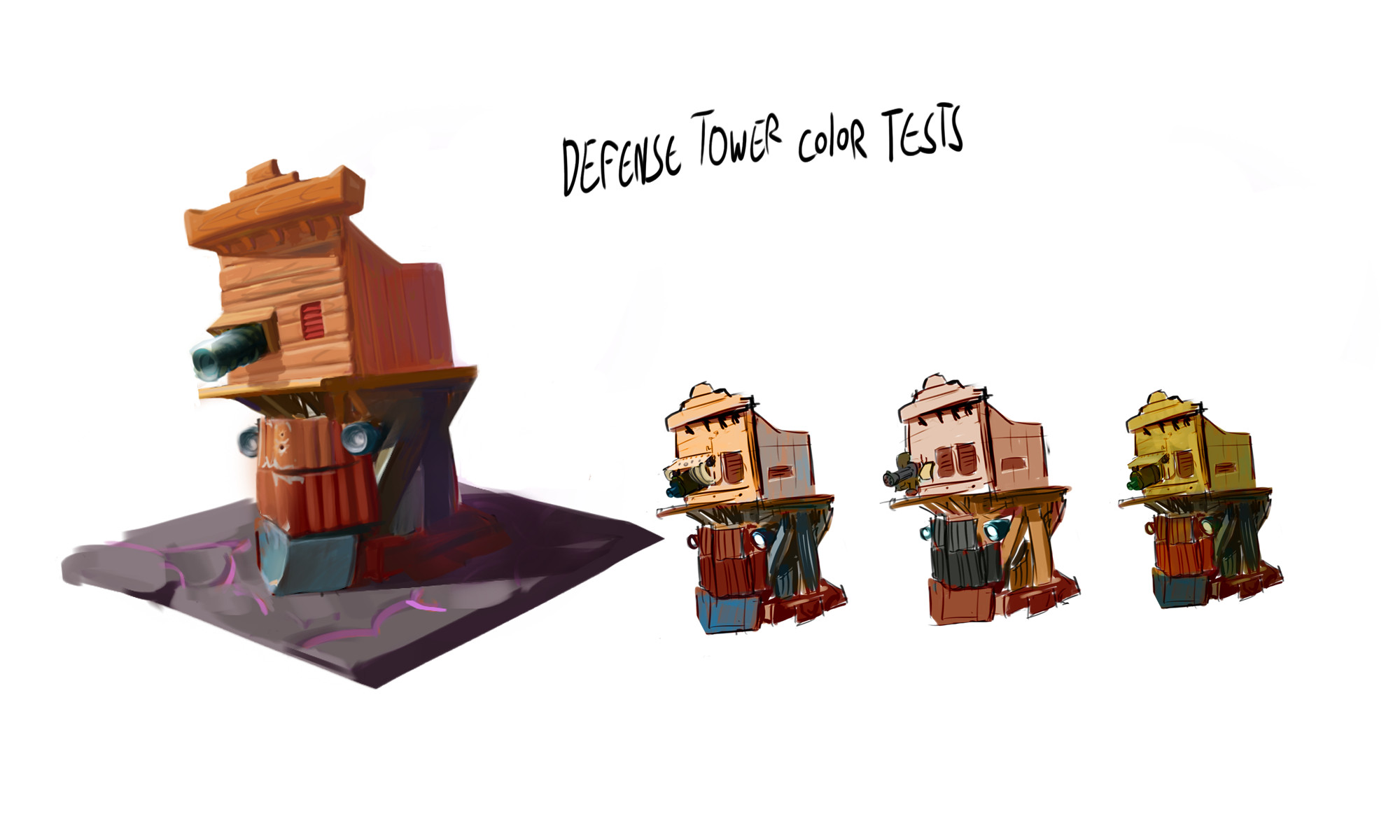 Edward Colcord Defense Tower Concept, for Iron Creek Gang faction; Qweix