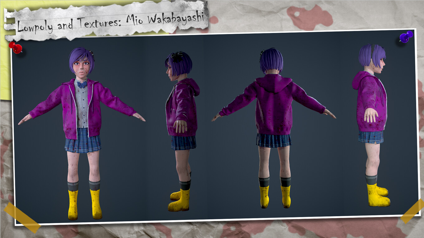 Mio texture T-pose 3D model