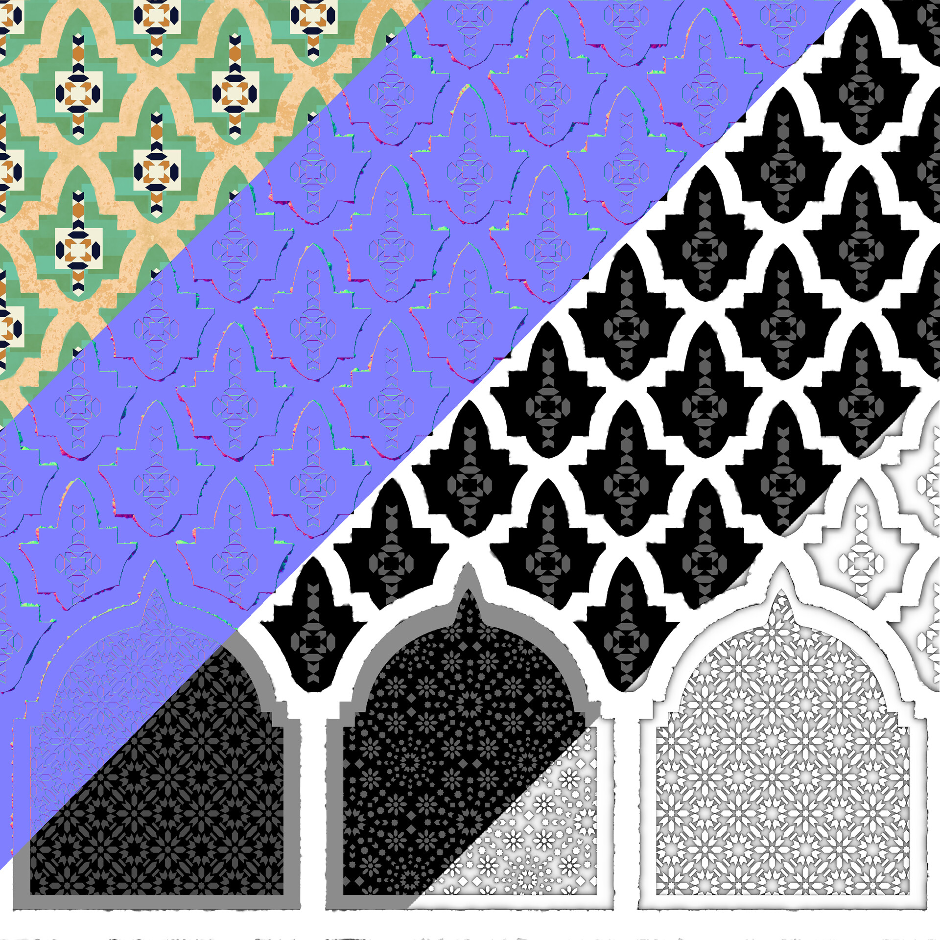 Hamza Riaz - Moroccan Islamic Pattern - Substance Designer