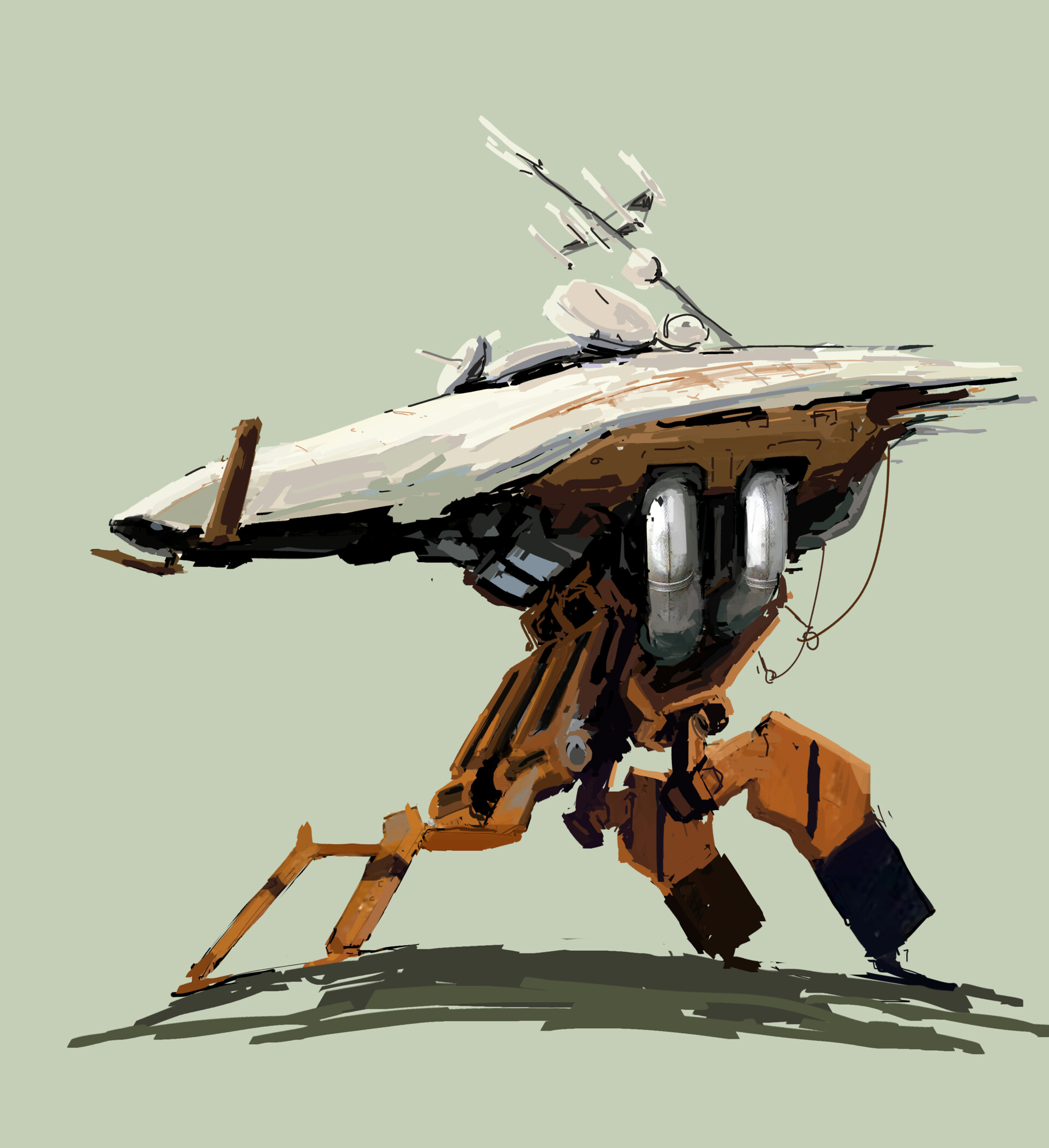 ArtStation - Explorer mech sketch