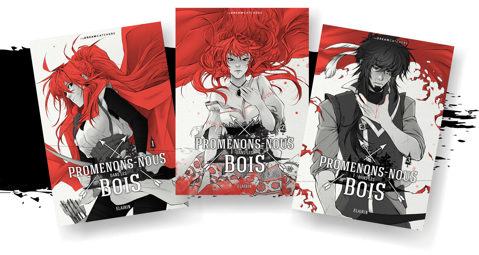 Covers for the books of the trilogy