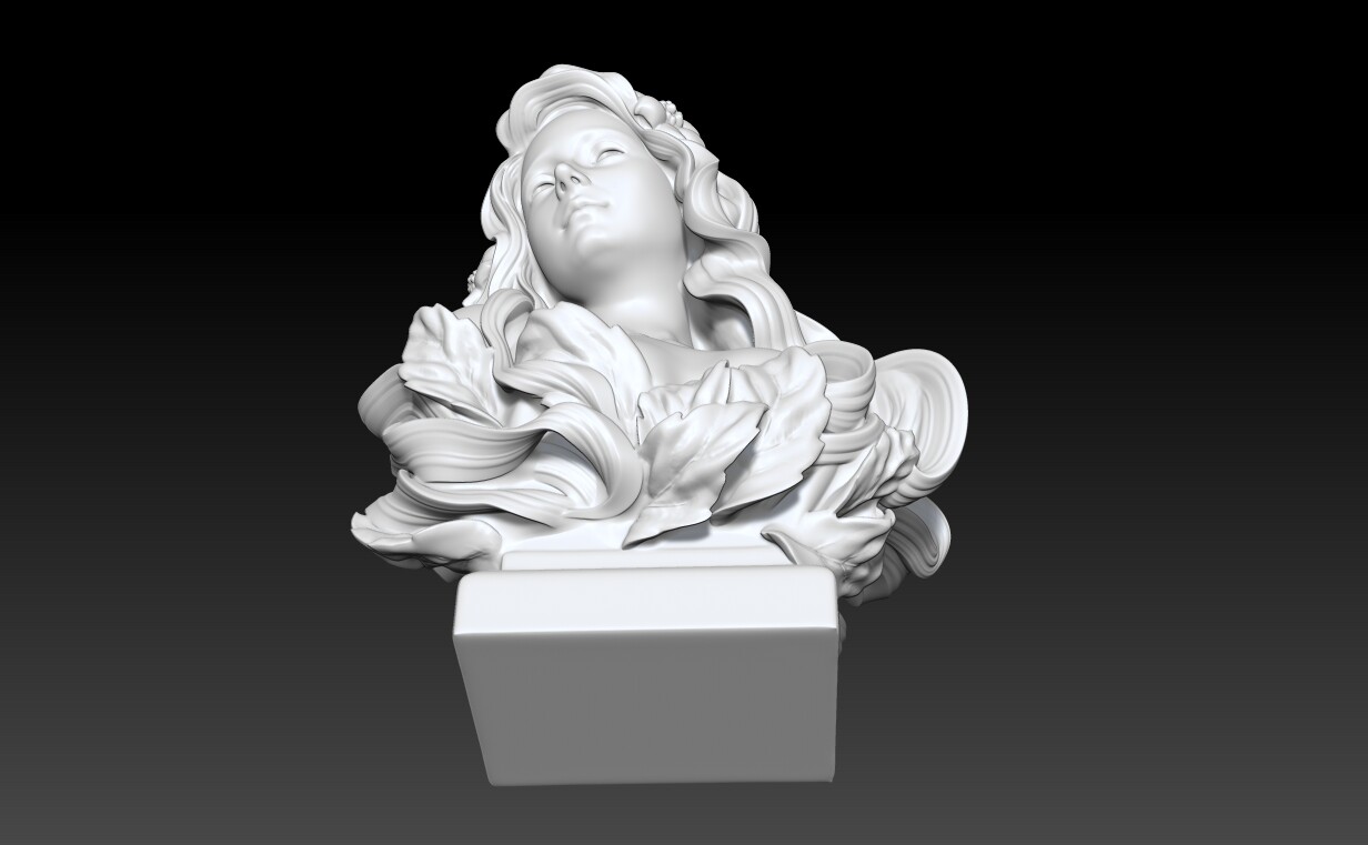 ArtStation - Female Bust Statue 220527 3D print model