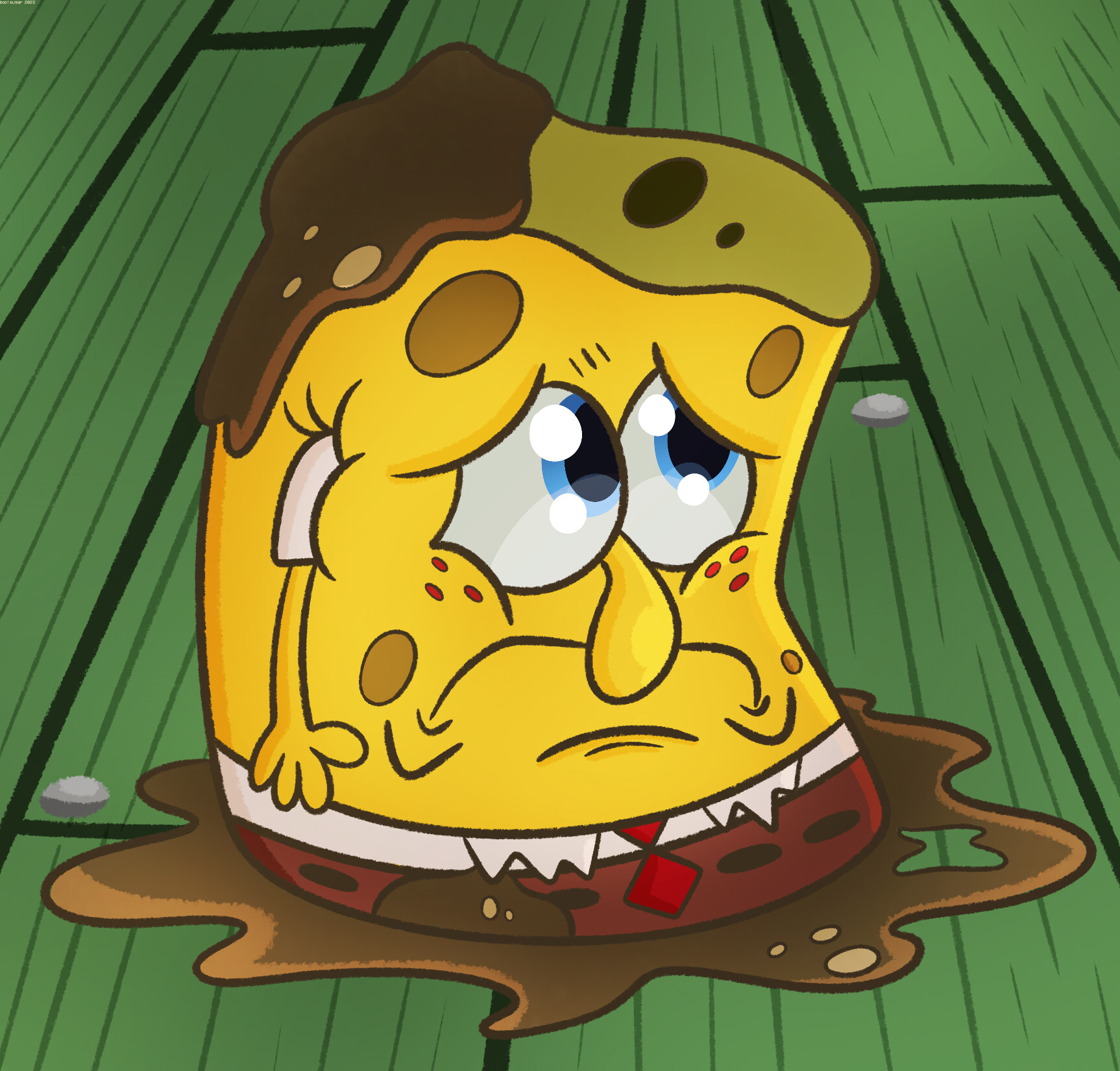 spongebob happy crying face