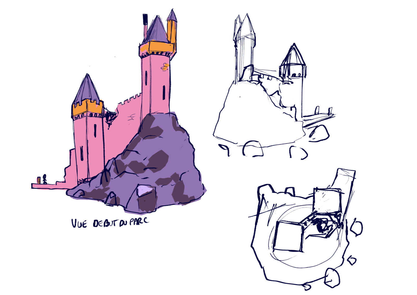 2d concept for a 3d object ,  the Tower of Voponov