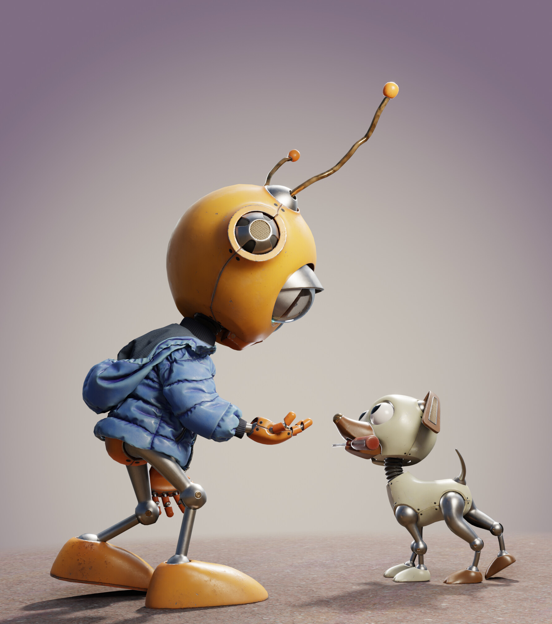 ArtStation - Роботёнок ч.2 (The little robot)
