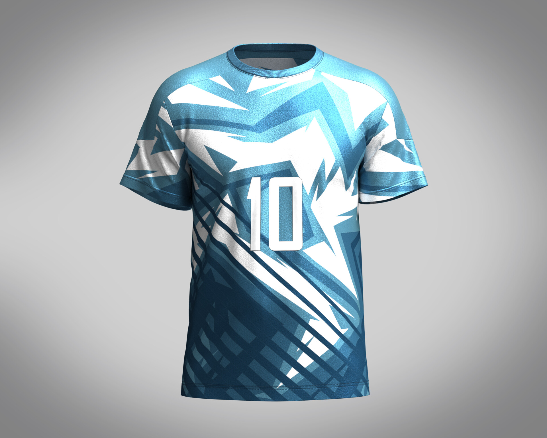 ArtStation - Soccer Blue and white color Jersey Player-10