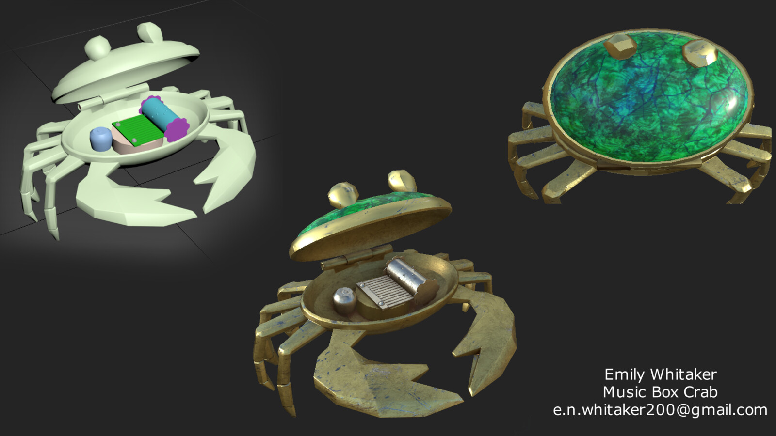 Substance Painter detail of music box.