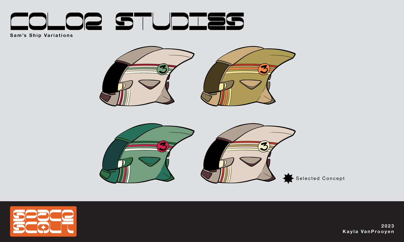 Sam's ship color studies.