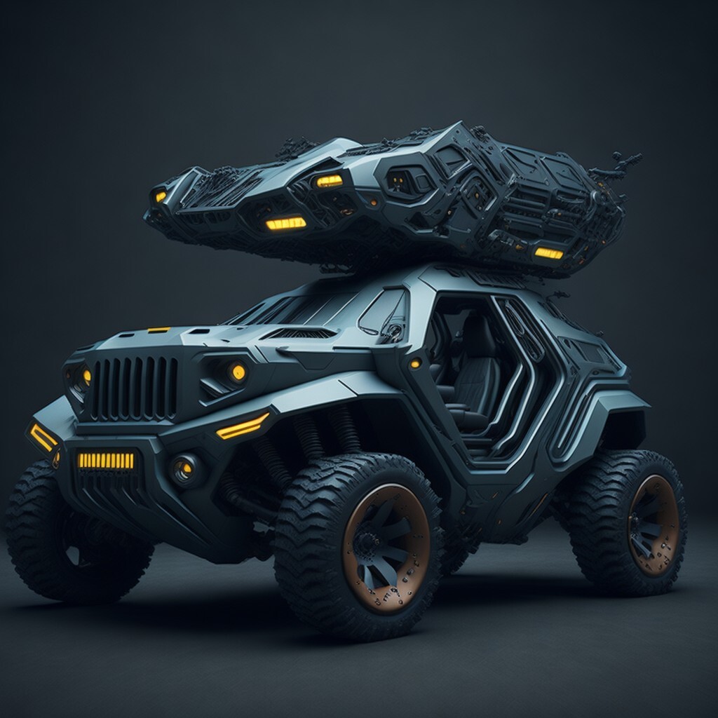 ArtStation - Futuristic jeep