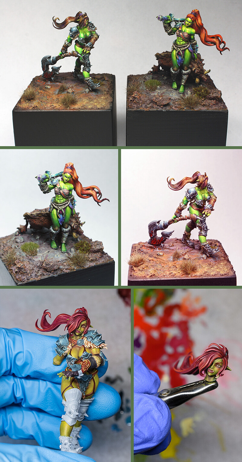 Paint jobs of the physical minis.