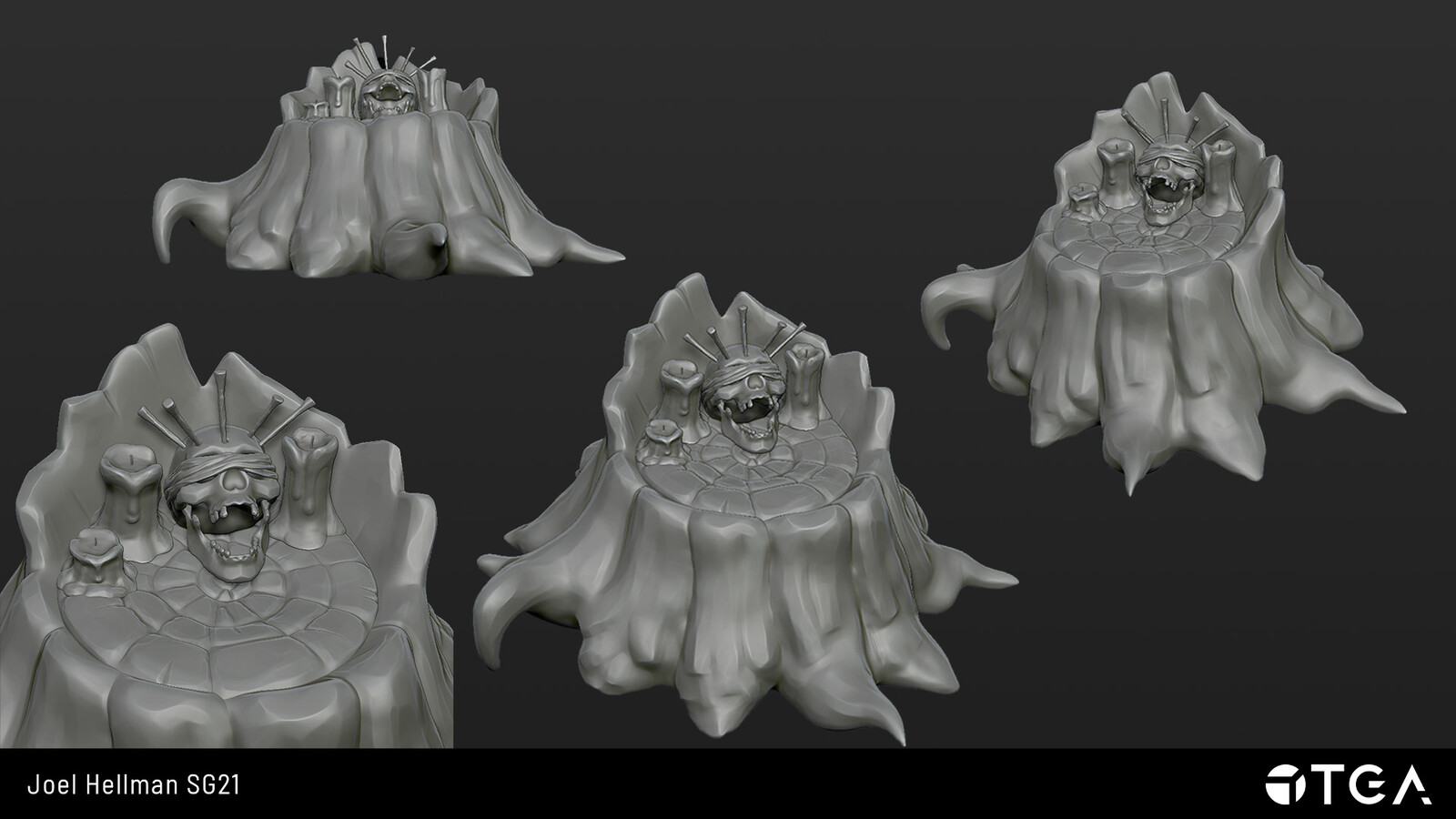 This was one of the last assignments during the advanced sculpting course, in which we were supposed to create a stylized prop in the style of Heroes of The Storm.  
