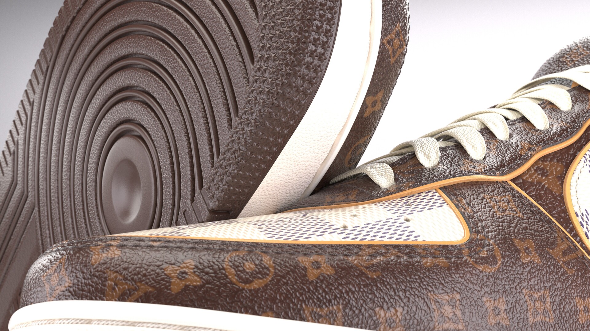 ArtStation - Louis Vuitton x Nike Air Jordan 1 Retro High footwear shoes  streetwear character clothing