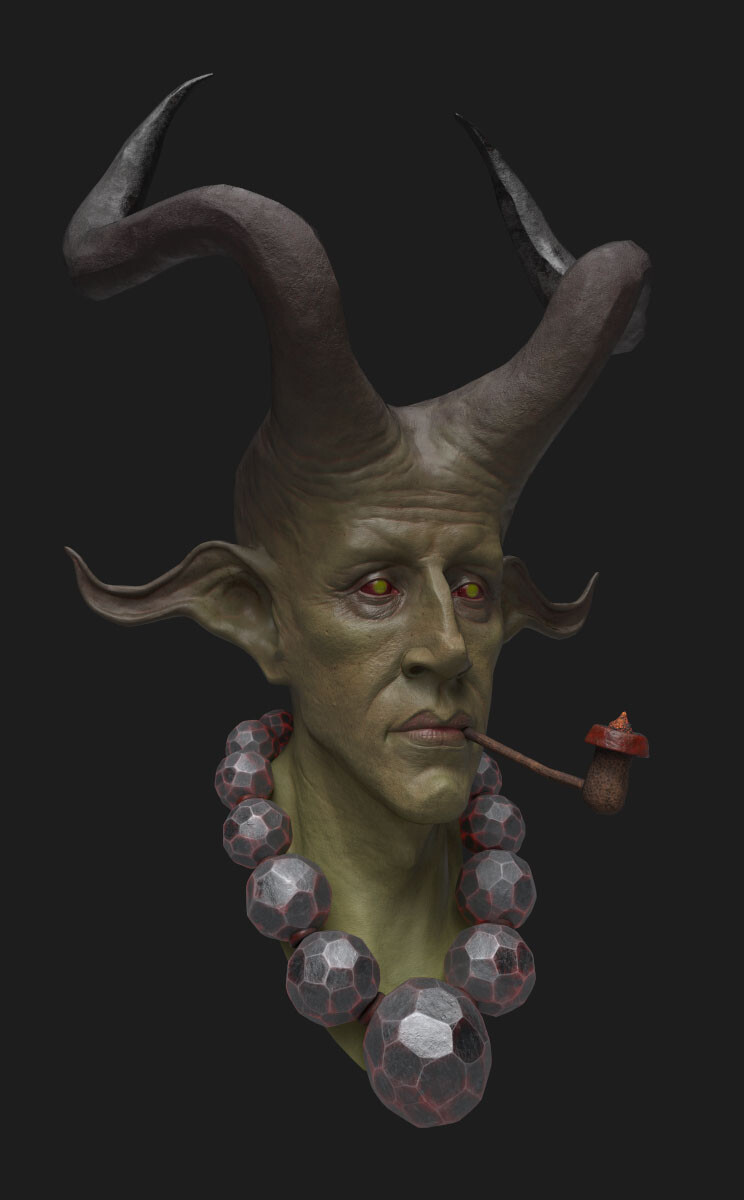 Current textures done in Substance Made a lowpoy using UDIMS for the head.

Took it next into Substance Painter, will need another pass at the end.
