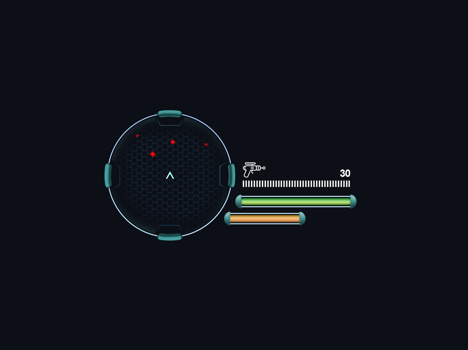 Artstation sci fi mini map and hud ui design