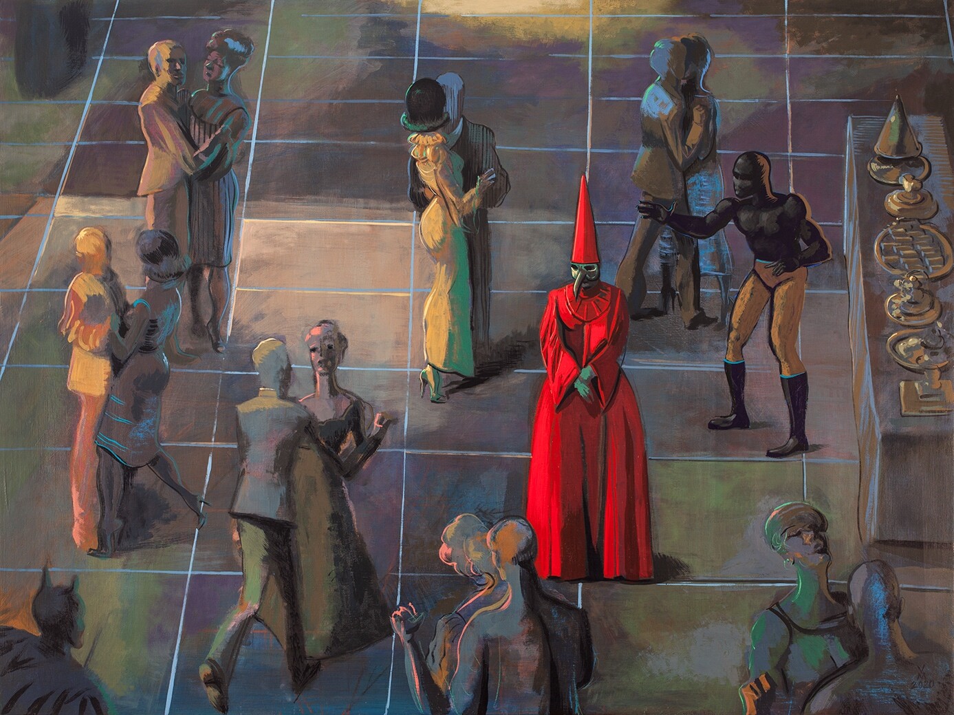 THE PARTY, 34X40  inches, acrylic on canvas, 2020.