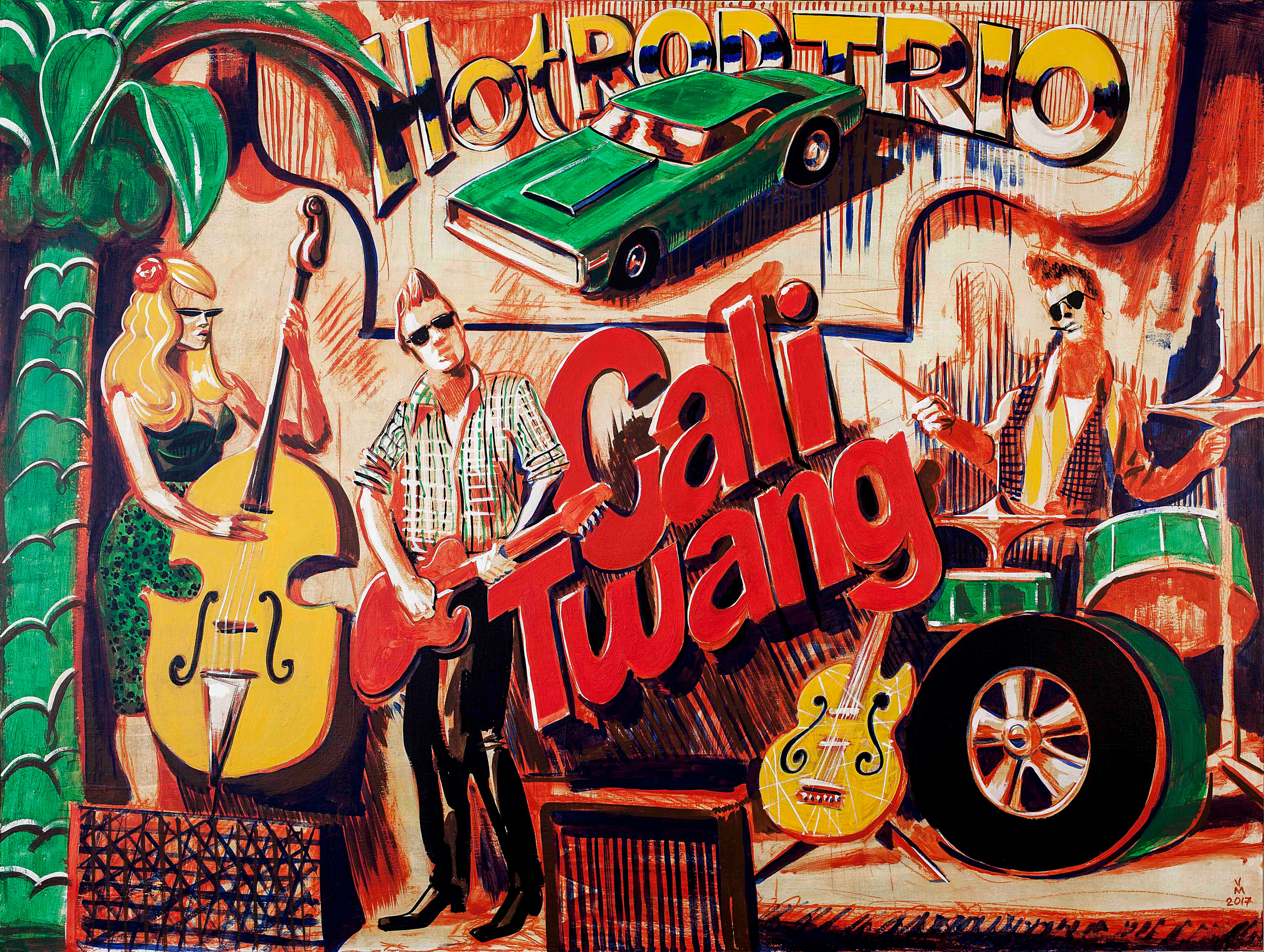 CALI TWANG, 34X40  inches, acrylic on canvas, 2017.