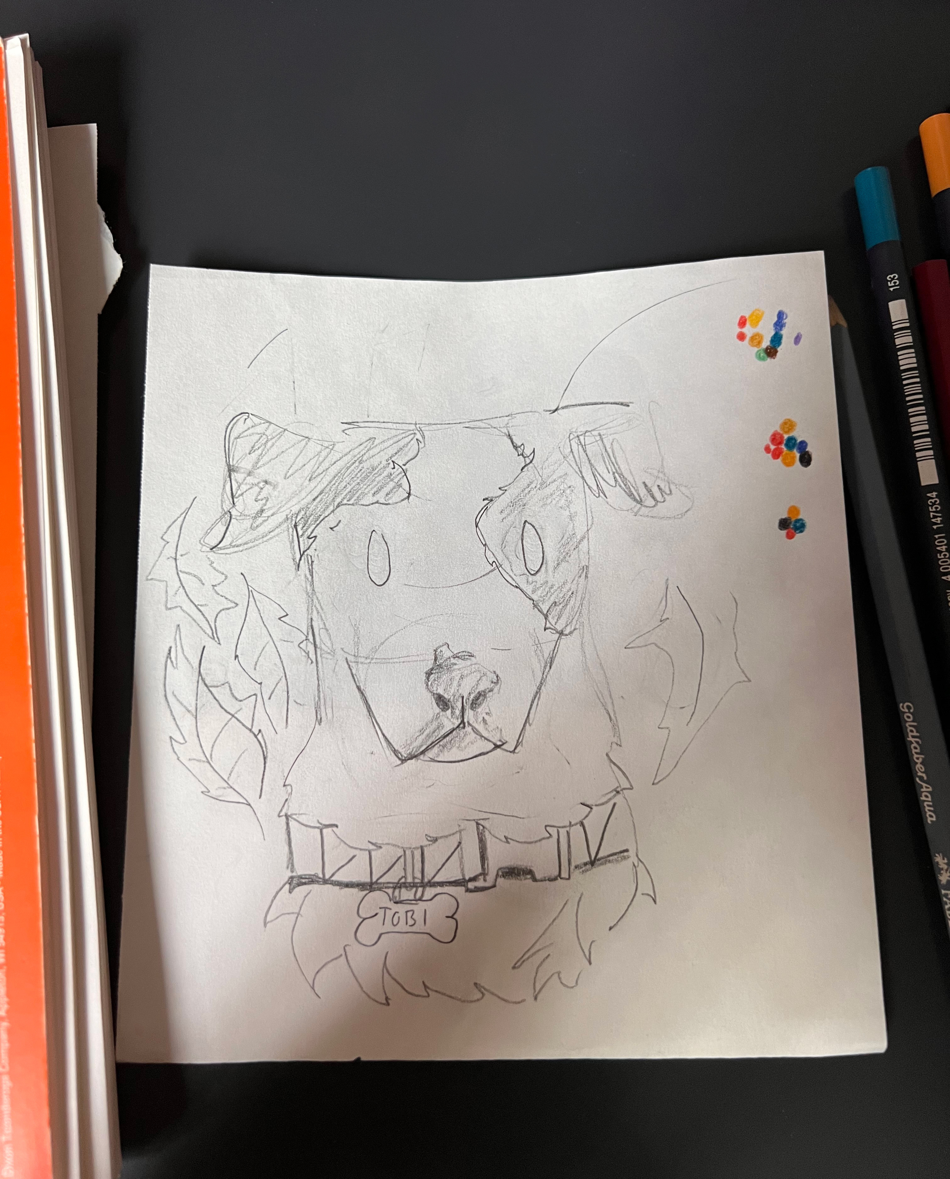 Here's the quick sketch I did during a lunch break. I love jotting down Ideas and seeing how they turn out once I make an illustration or painting out of them. 
