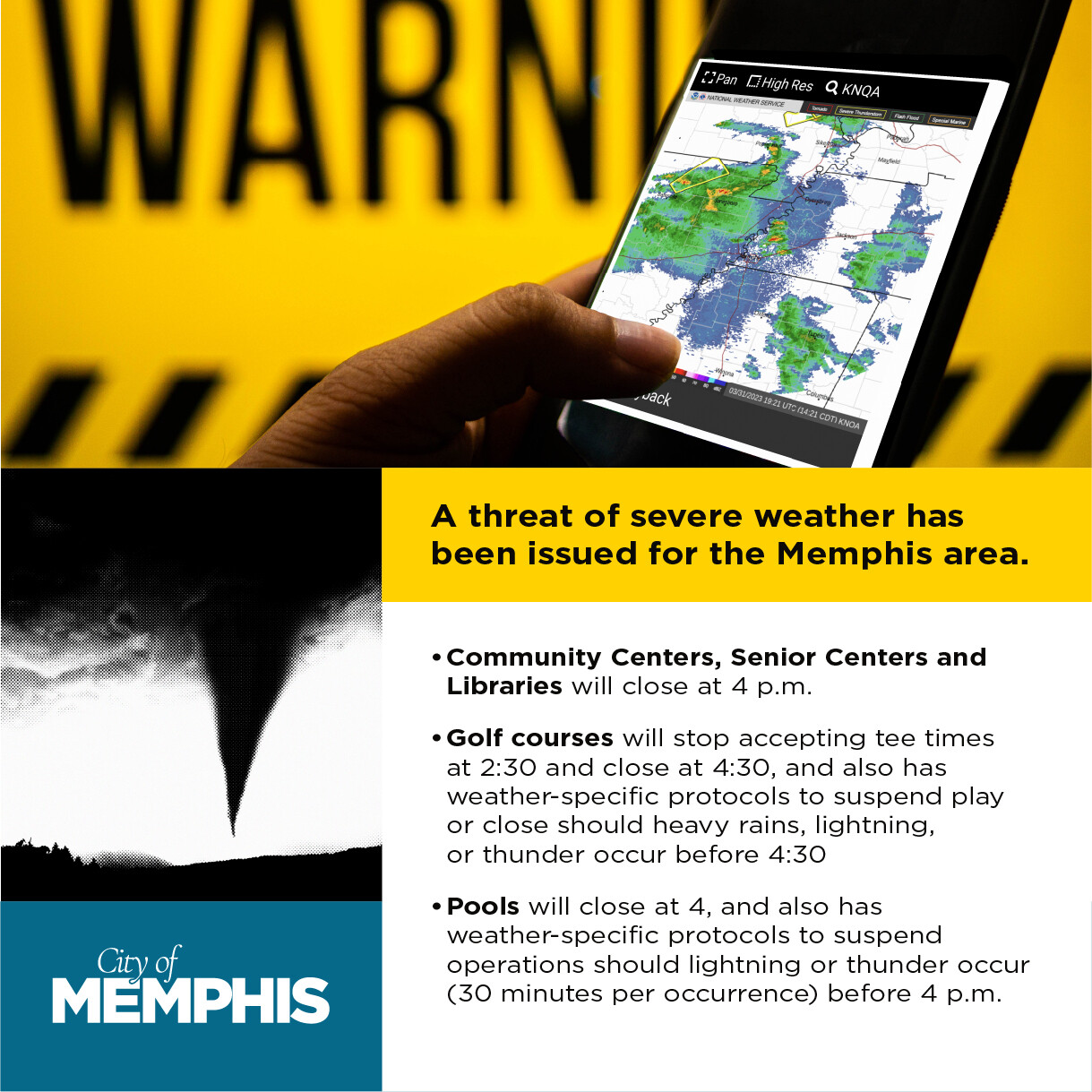 Severe weather graphic rush.