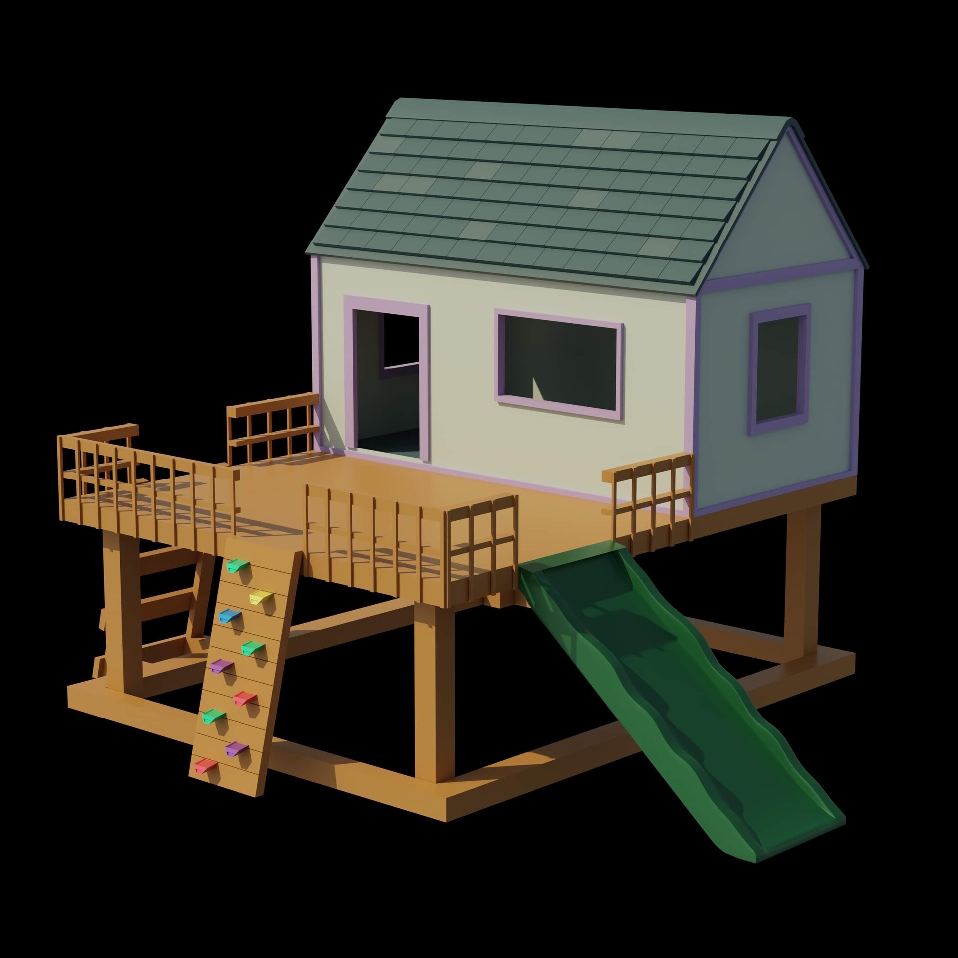 ArtStation Kids’ Play House Game Asset for Kitty Catch