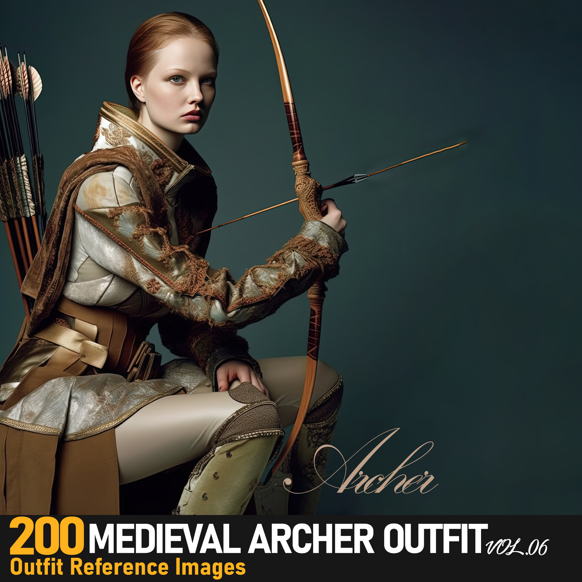 ArtStation Medieval Archer Outfit VOL.06 4K Reference Images
