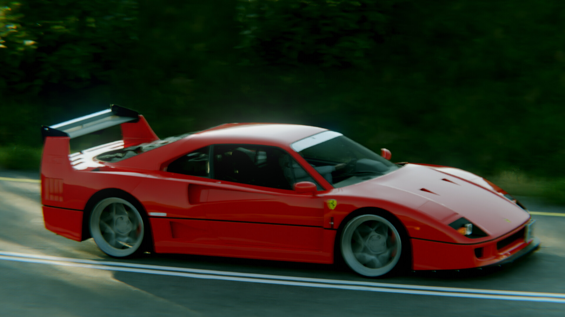 Artstation f40 driving past some nature
