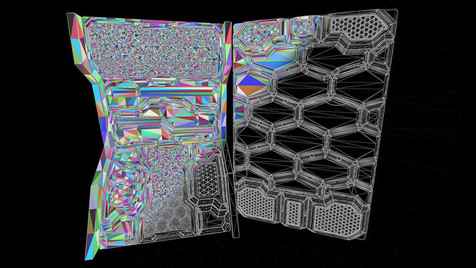 Nanite triangle view mode and the wire-frame view