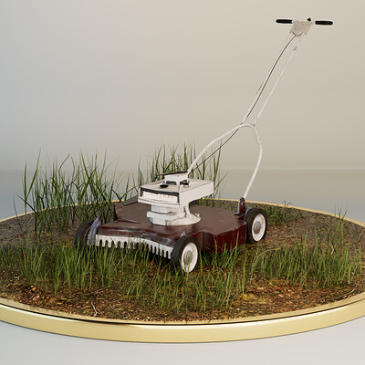 Vintage Lawn Mower Model | Lighting Exercise