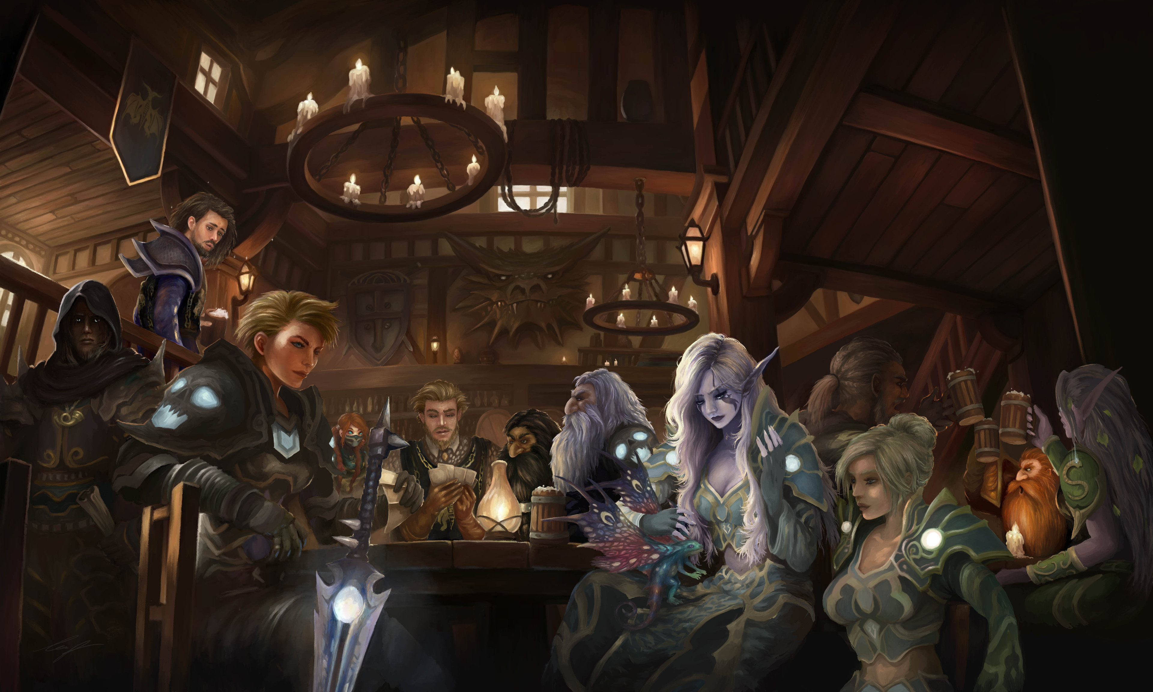 Guild Tavern Scene - Delibrium Draconis
