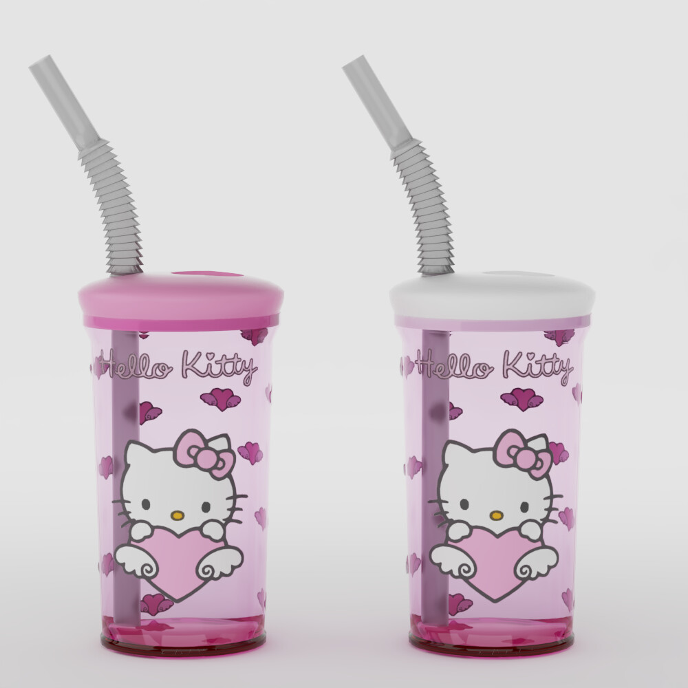 ArtStation - Hello Kitty Cup - 3D Product Design
